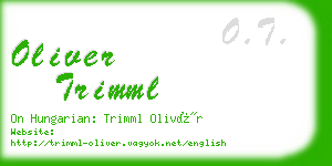 oliver trimml business card